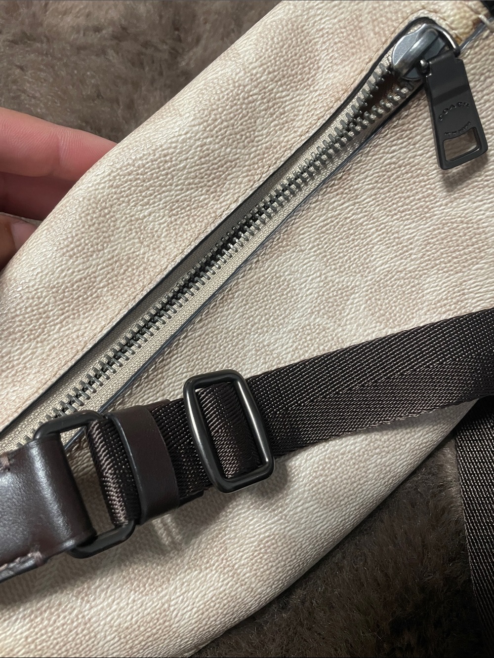 Coach Purse Leather Floral Bethany Belt Bag Signature Canvas Blossom Print - Picture 7 of 8
